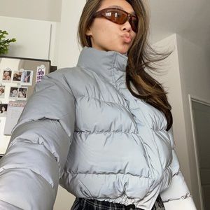 Reflective puffer jacket 🎧